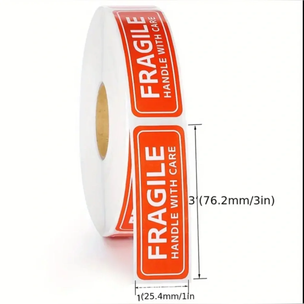600 pc Roll Fragile Stickers